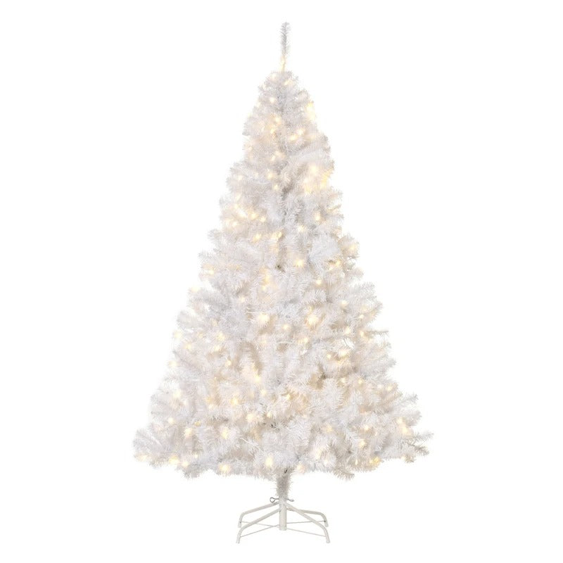 6ft 1000-Tip Pre-lit Classic Artificial Christmas Holiday Xmas Tree w 250 LED Lights, White