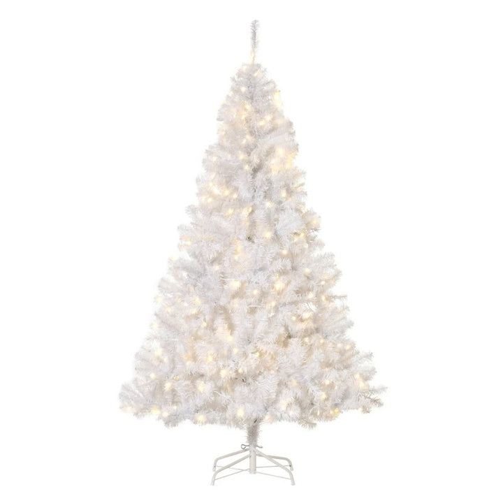 6ft 1000-Tip Pre-lit Classic Artificial Christmas Holiday Xmas Tree w 250 LED Lights, White