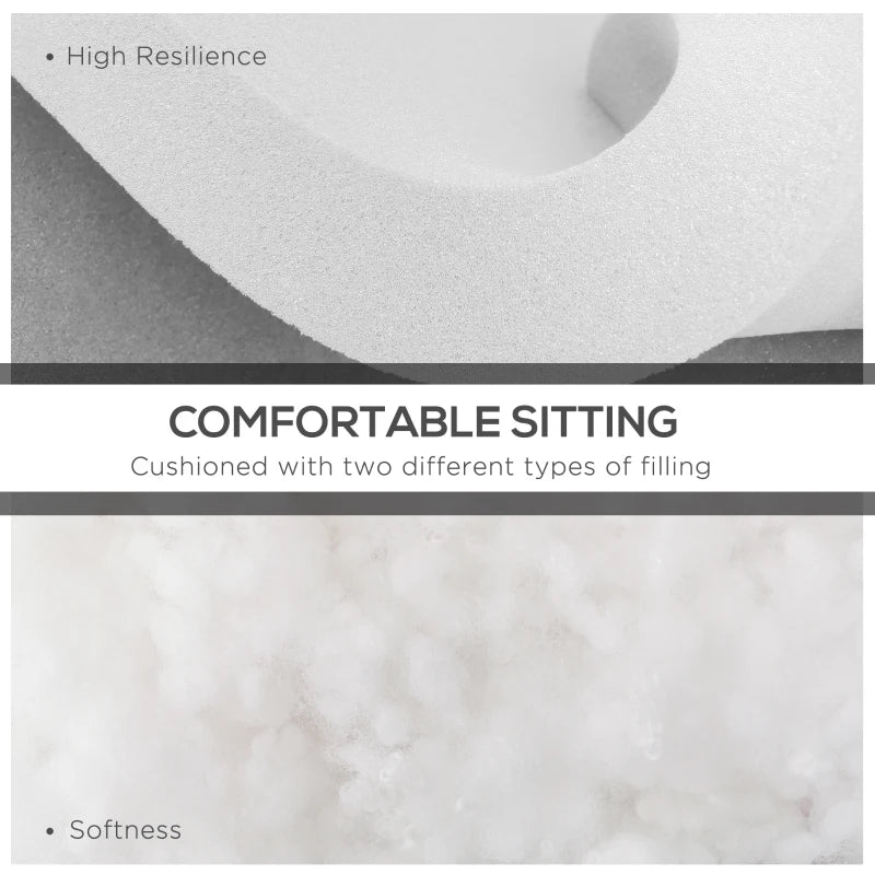 14pc Replacement Back and Seat Cushions for Outdoor Rattan 7pc Patio Furniture Set - Grey