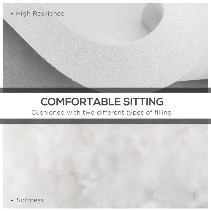 14pc Replacement Back and Seat Cushions for Outdoor Rattan 7pc Patio Furniture Set - Grey