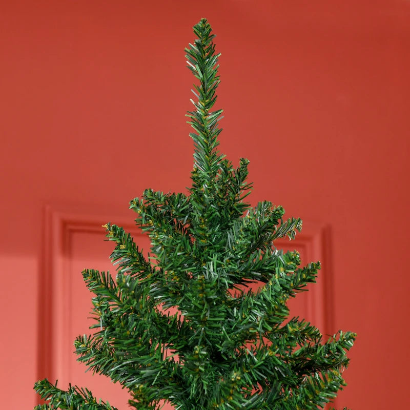 NEW 7ft 865-Tip Unlit Slim Artificial Traditional Christmas Holiday Xmas Tree Decor w Base, Green