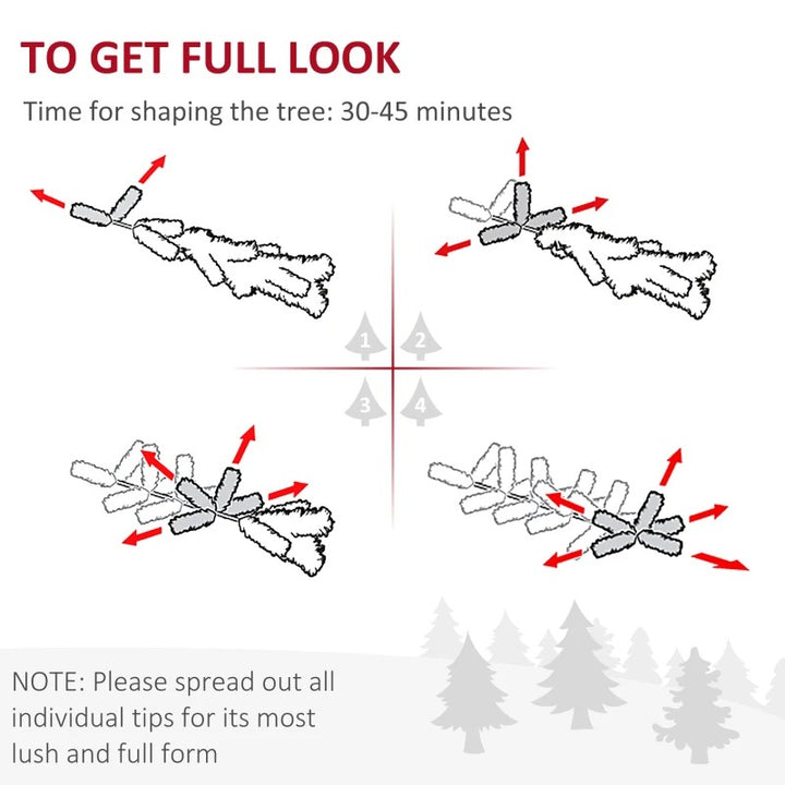 6ft 406-Tip Unlit Pencil Ombre Artificial Holiday Christmas Tree w Base, Pink & White Gradient