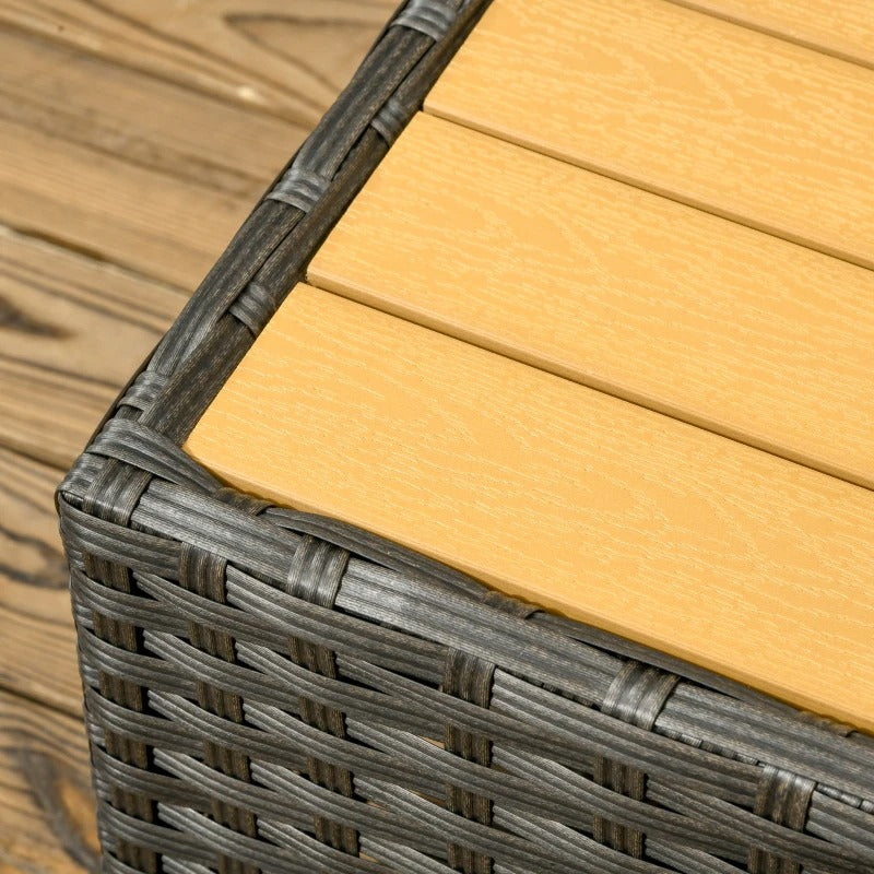 6pc Premium L-Shape PE Rattan Wicker Sectional Conversation Sofa Set Outdoor Patio, Brown, Grey