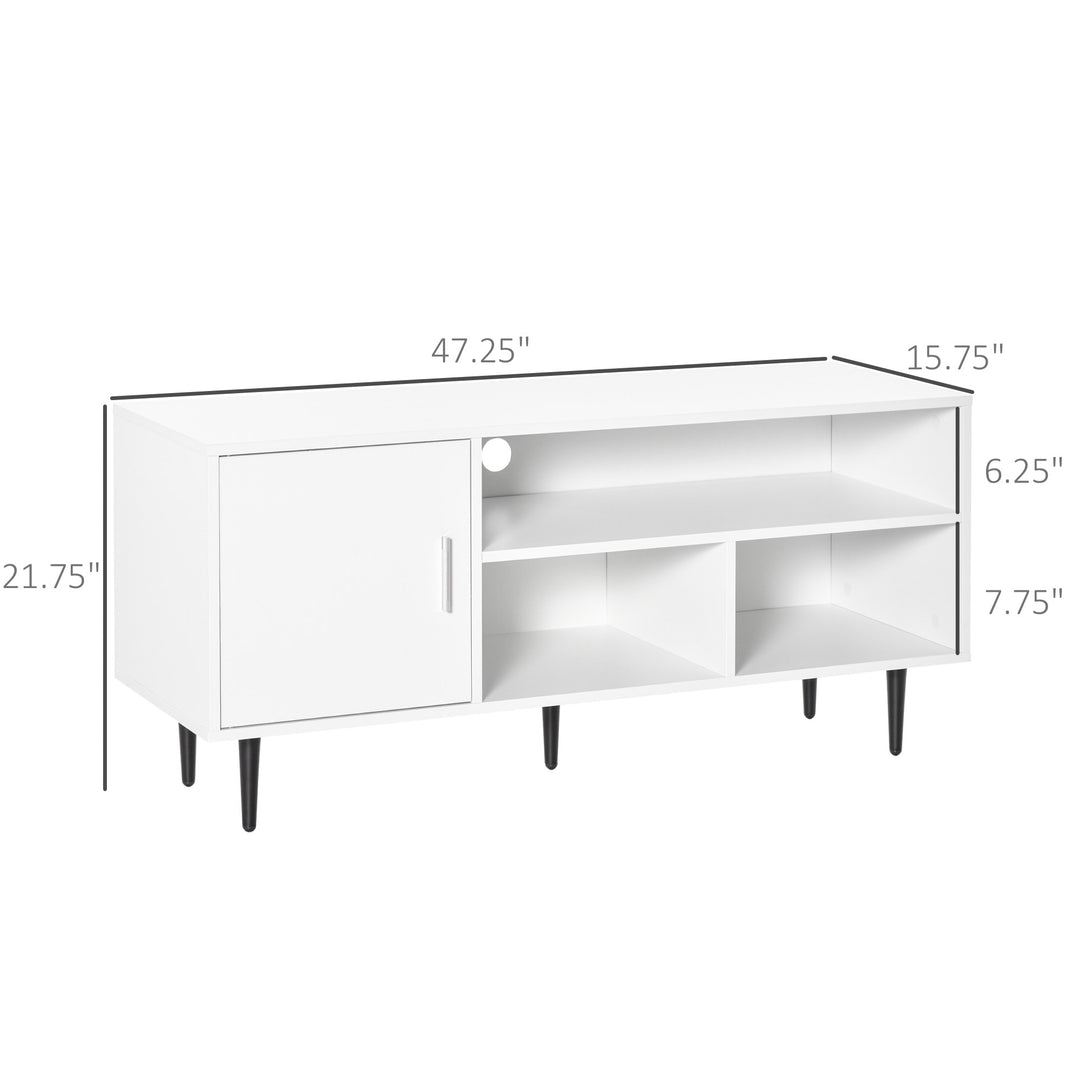 Modern TV Stand w/ Storage - White