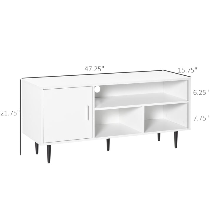 Modern TV Stand w/ Storage - White