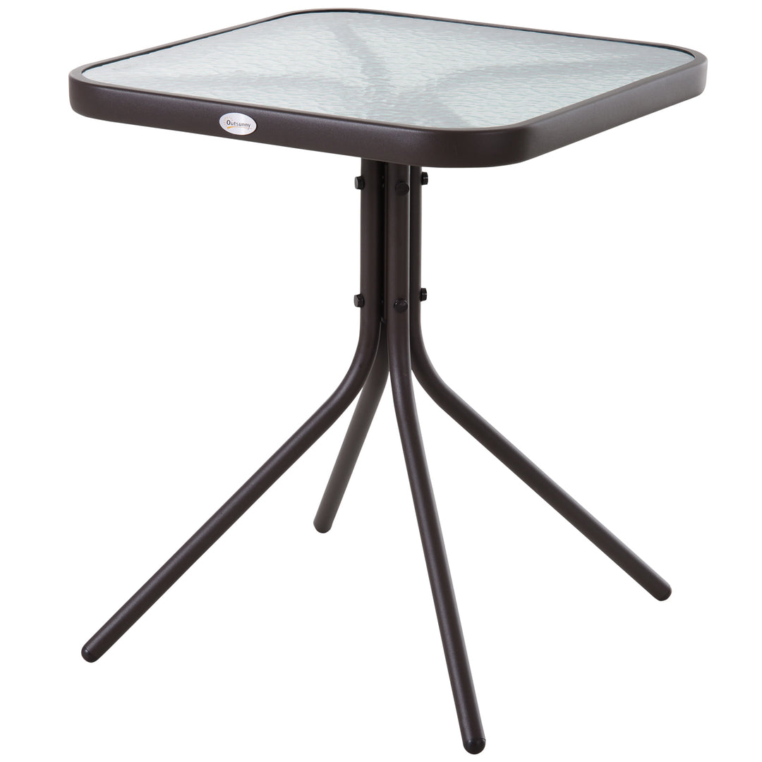 3pc Rocker Glider Bistro Seat Chairs w Table for Patio Backyard Garden Deck Porch, Brown & Grey