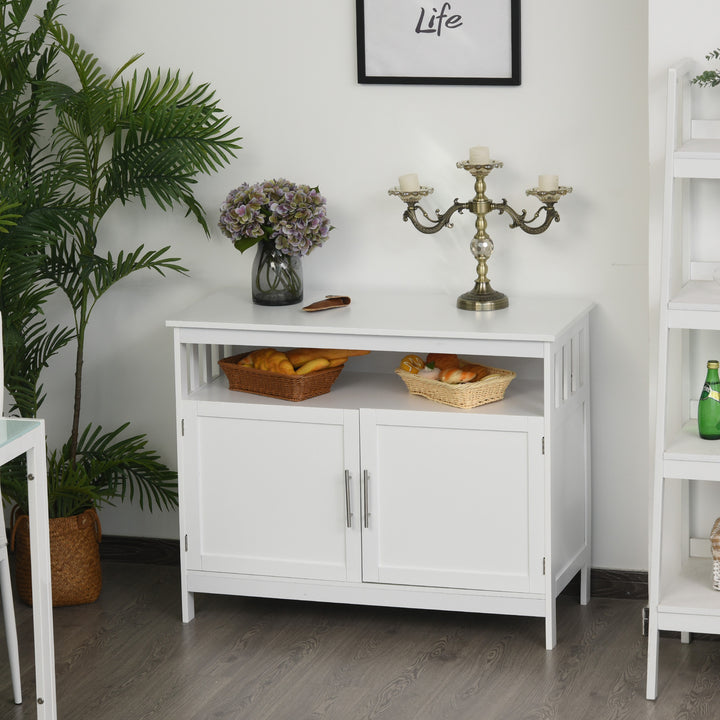 Wooden Console Table w/ Storage - White