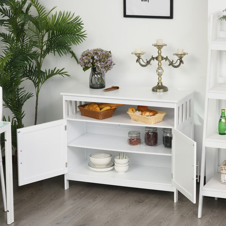 Wooden Console Table w/ Storage - White
