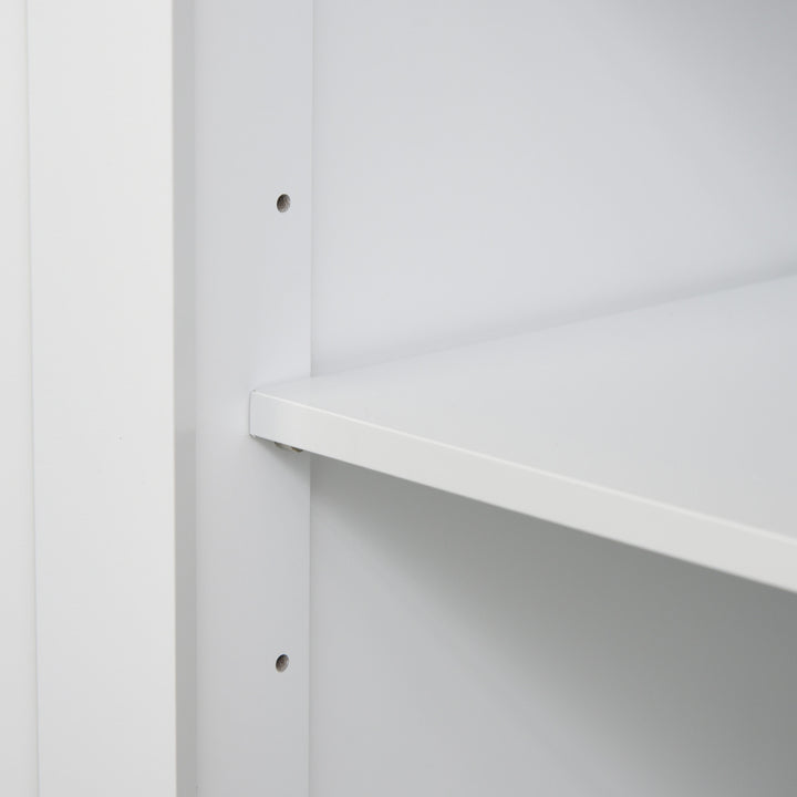 Wooden Console Table w/ Storage - White