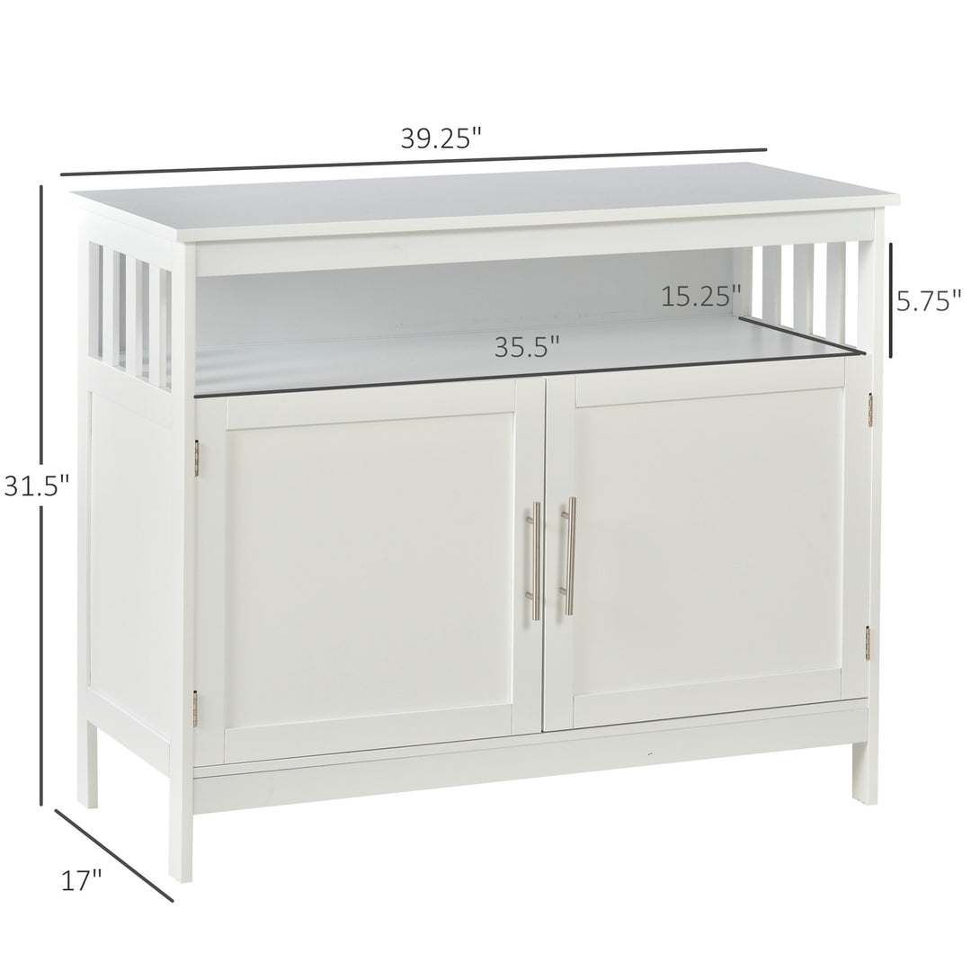 Wooden Console Table w/ Storage - White
