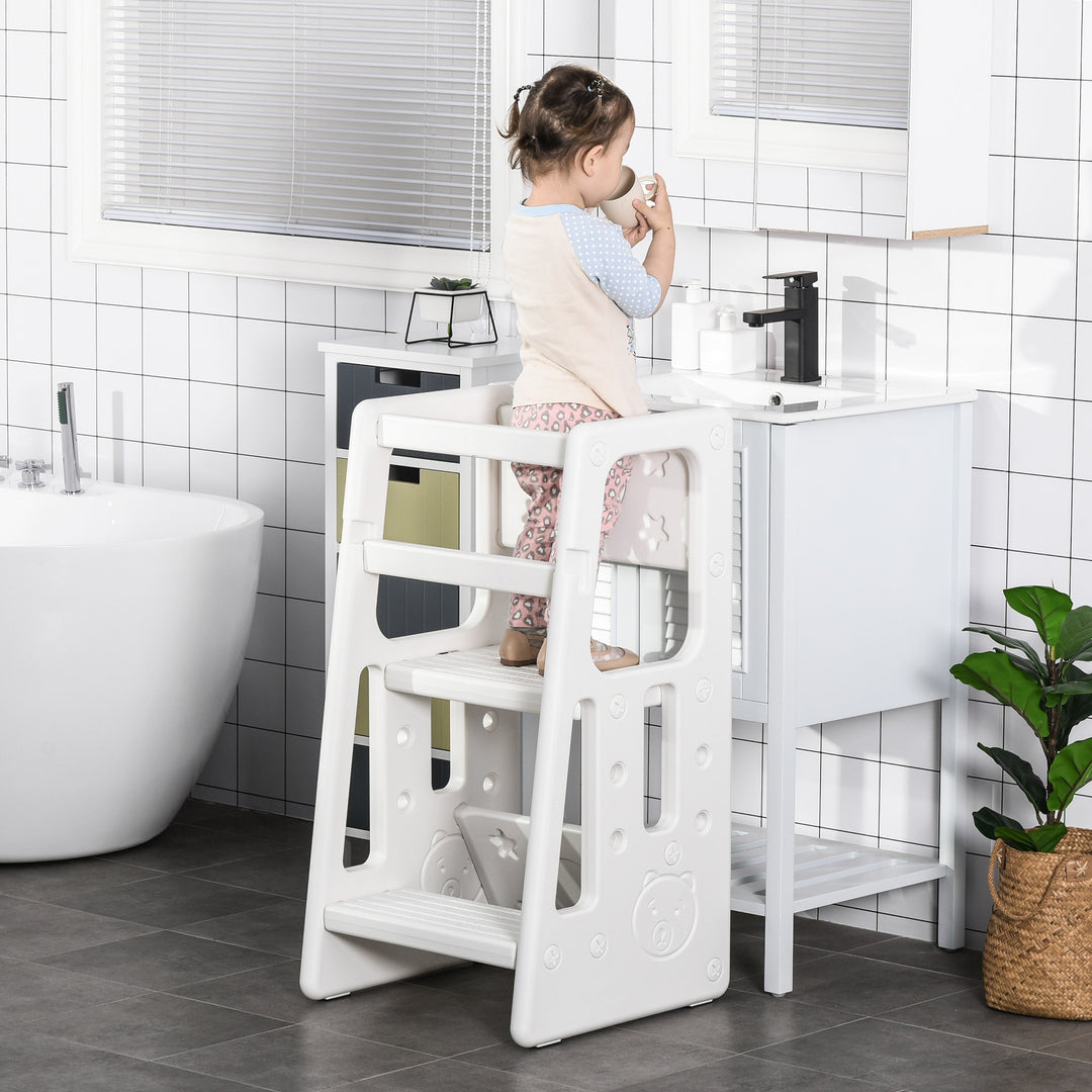 Kids Adjustable Step Stool - White