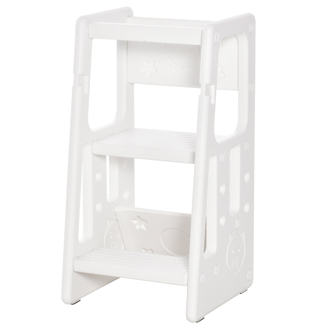 Kids Adjustable Step Stool - White