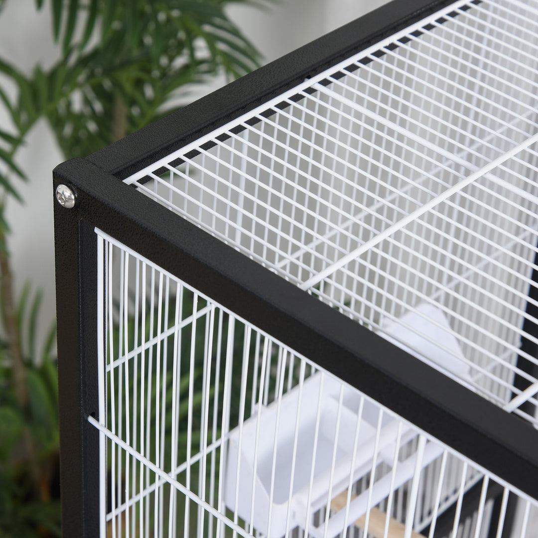 54-Inch Bird Cage - Black and White