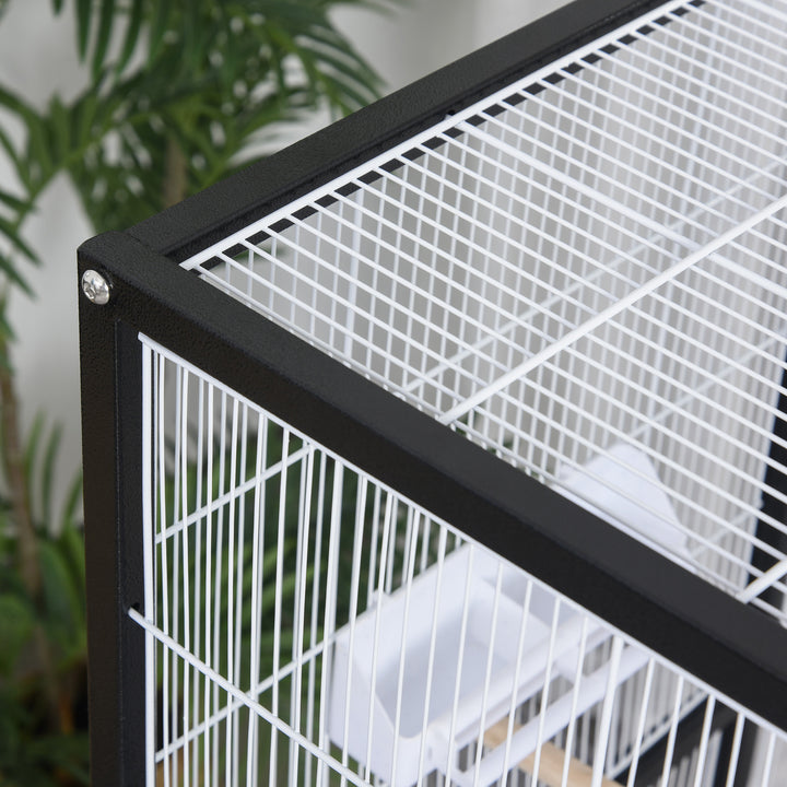 54-Inch Bird Cage - Black and White