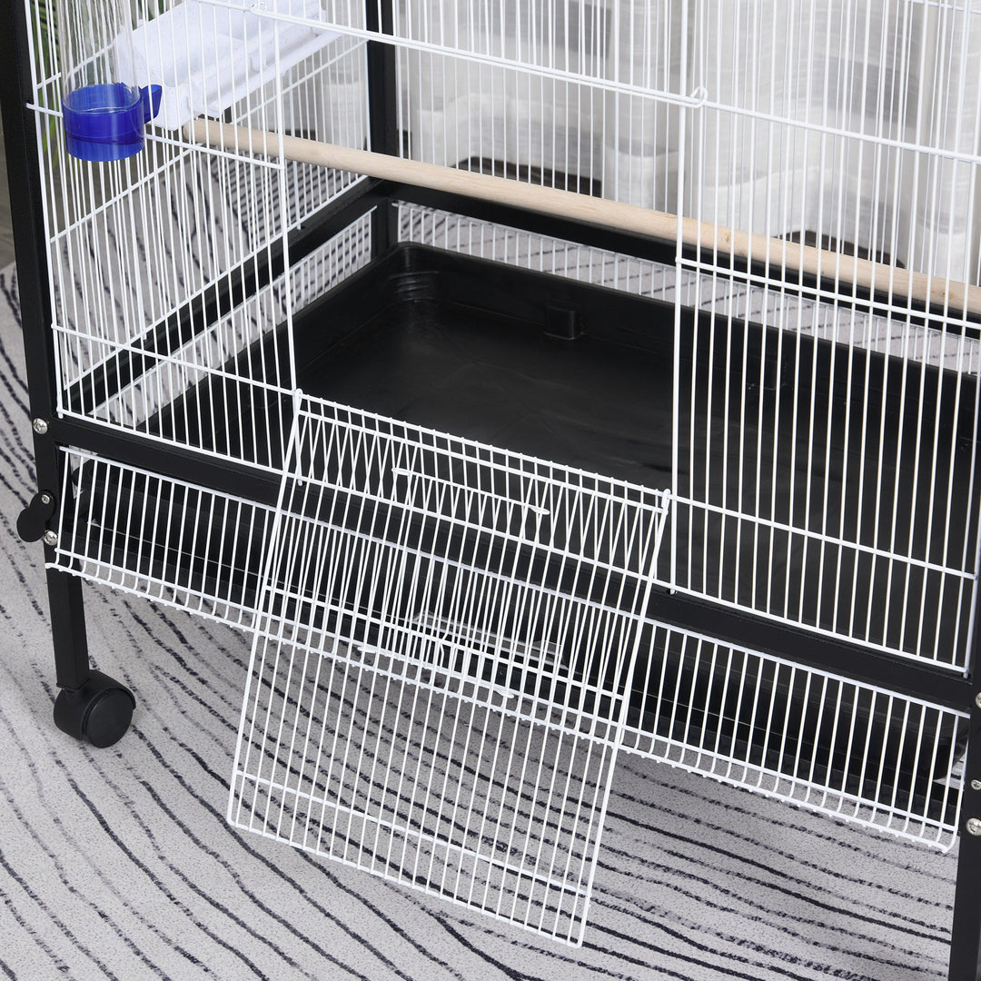 54-Inch Bird Cage - Black and White