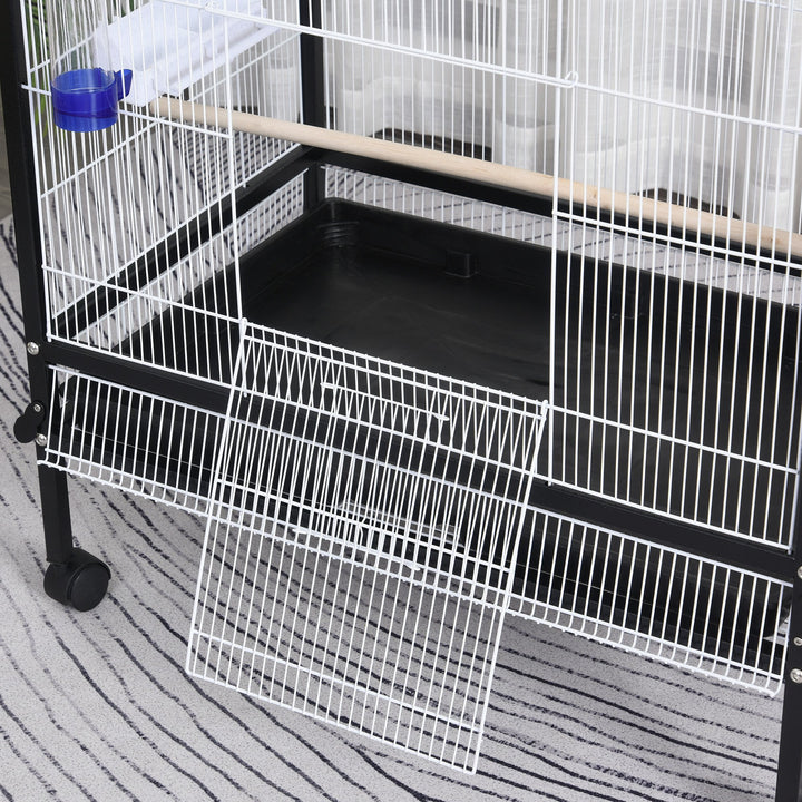 54-Inch Bird Cage - Black and White