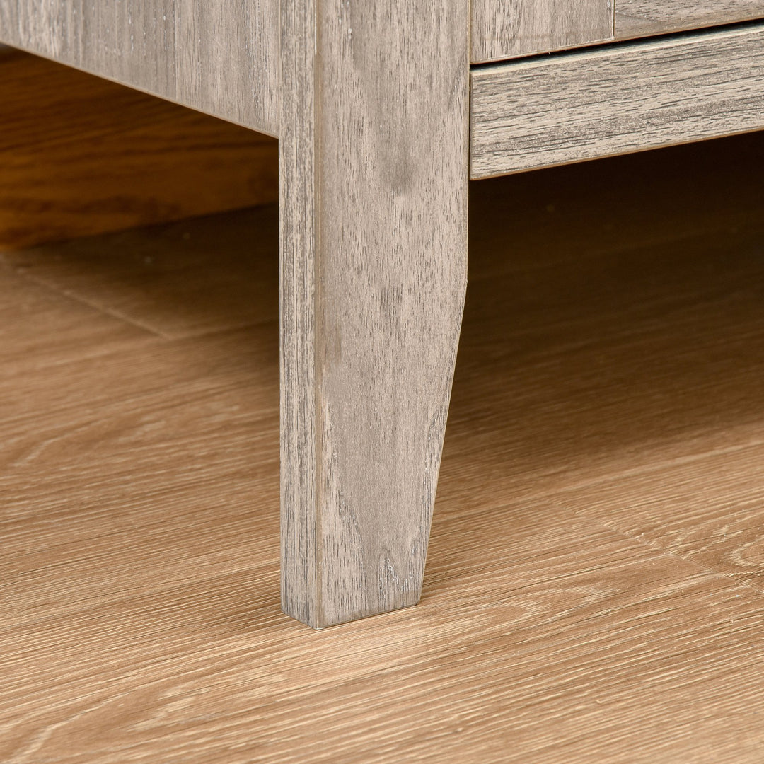 Rustic Sideboard Indoor Kitchen Storage Buffet Cabinet Cupboard & Hutch for Dining Room - Grey