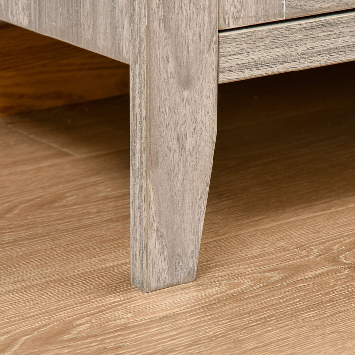 Rustic Sideboard Indoor Kitchen Storage Buffet Cabinet Cupboard & Hutch for Dining Room - Grey