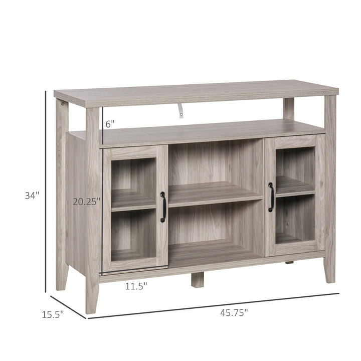 Rustic Sideboard Indoor Kitchen Storage Buffet Cabinet Cupboard & Hutch for Dining Room - Grey