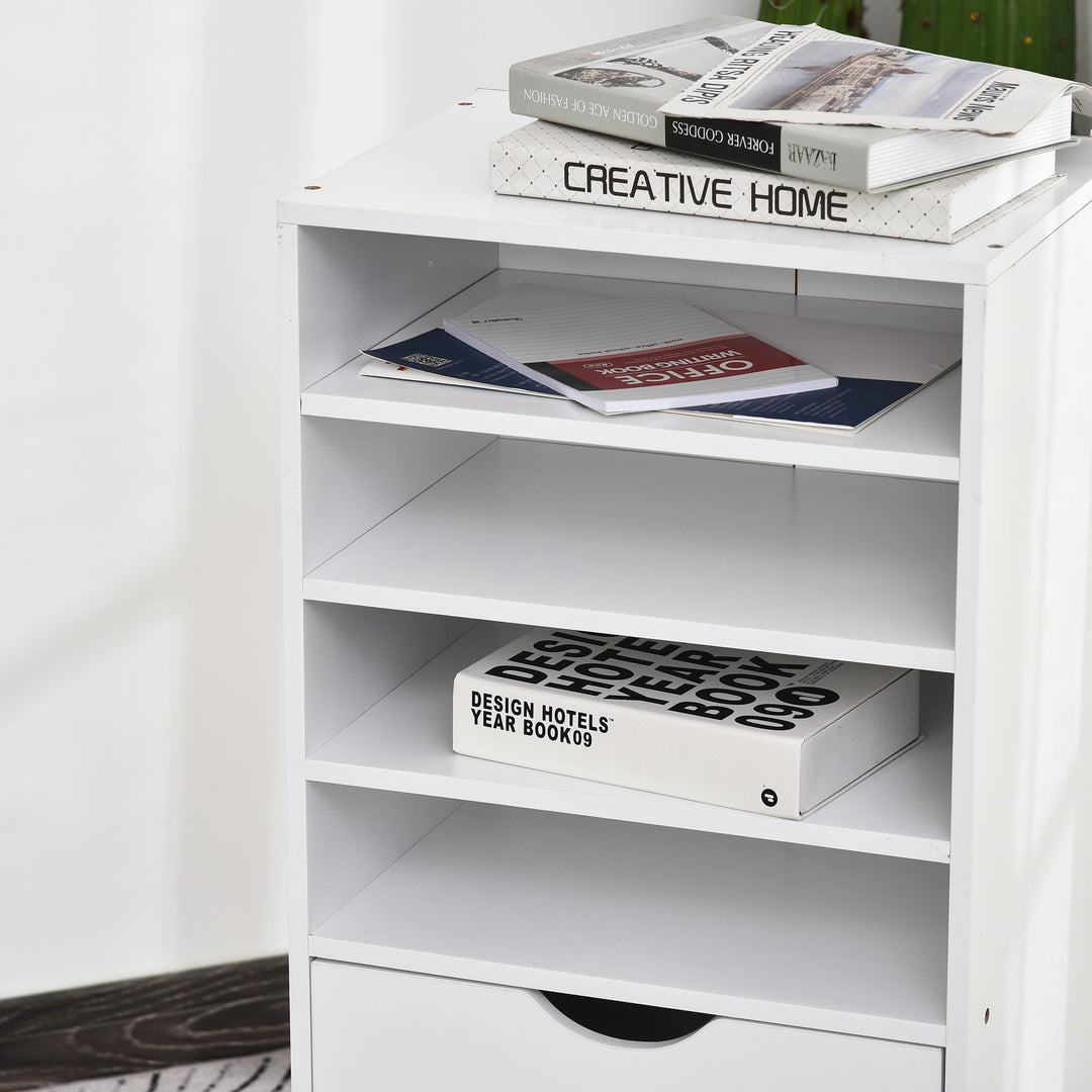 3-Drawer 4-Shelf Cabinet for Home Office - White