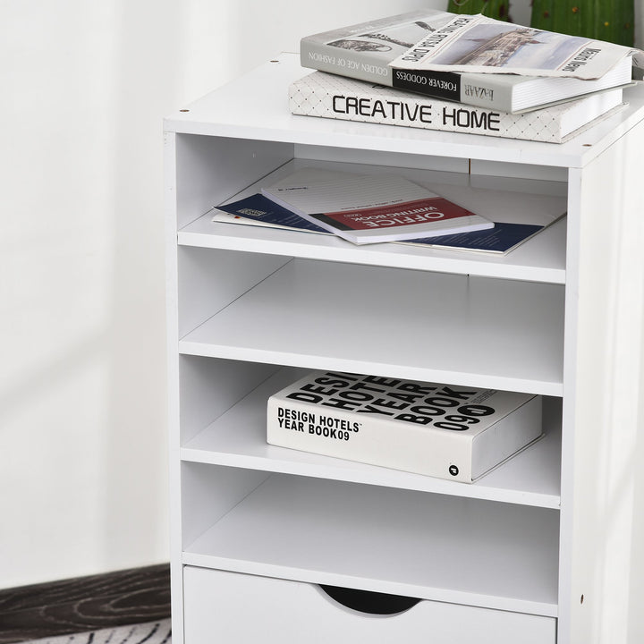 3-Drawer 4-Shelf Cabinet for Home Office - White