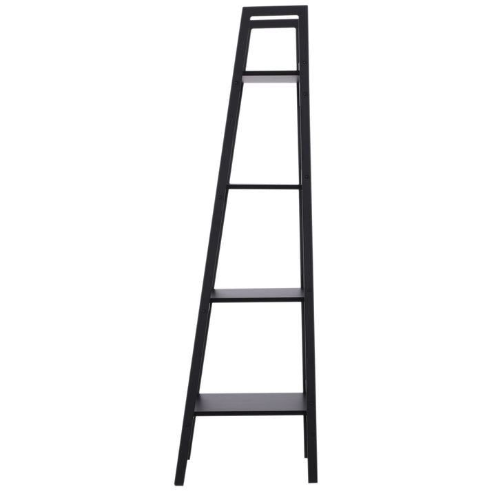 Set of 2 Ladder-Style Bookcases - Black
