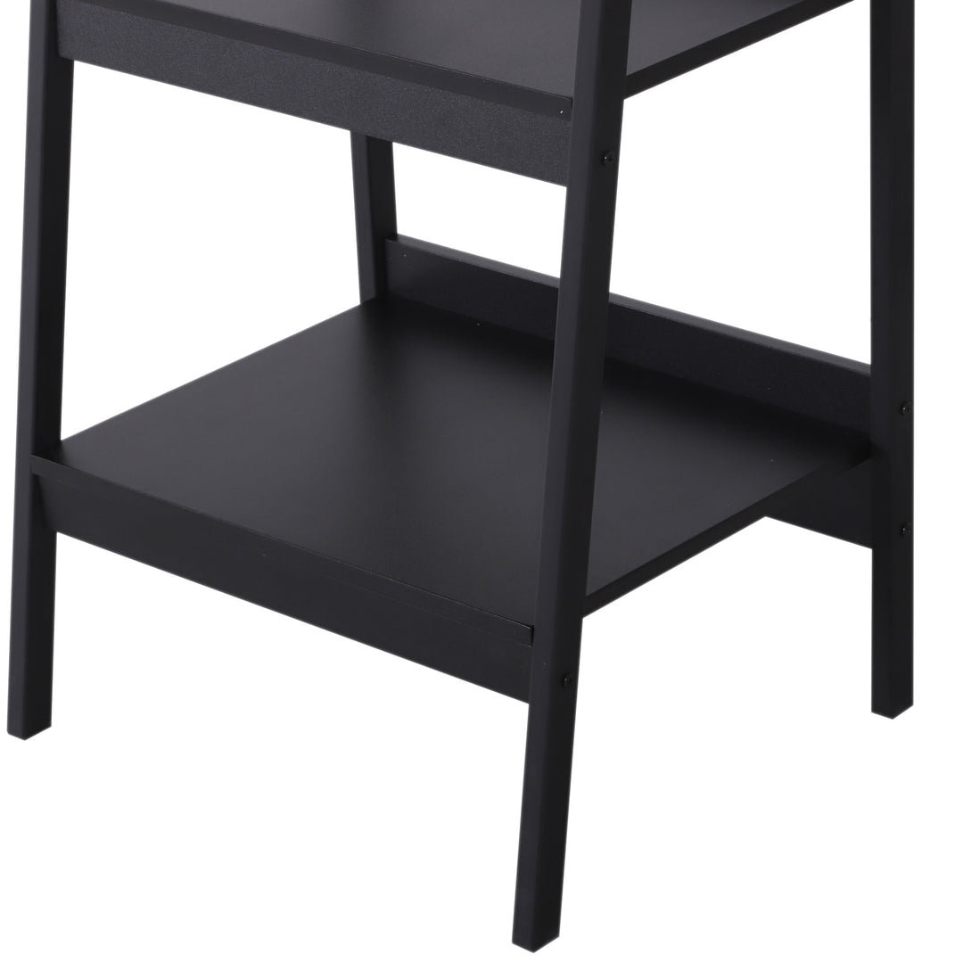 Set of 2 Ladder-Style Bookcases - Black