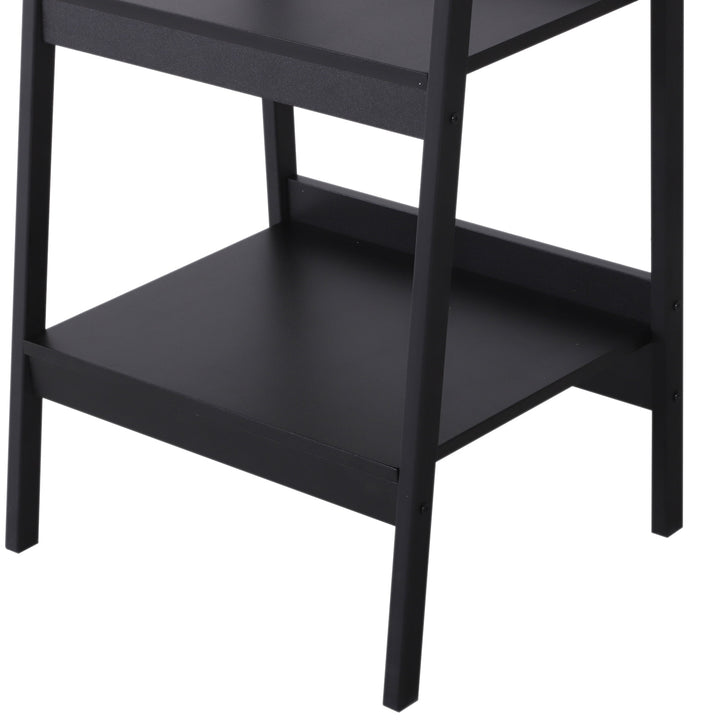 Set of 2 Ladder-Style Bookcases - Black