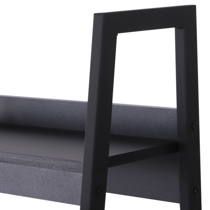 Set of 2 Ladder-Style Bookcases - Black