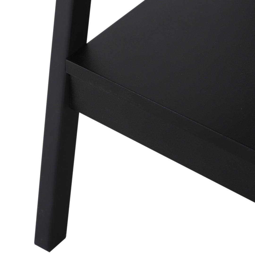 Set of 2 Ladder-Style Bookcases - Black