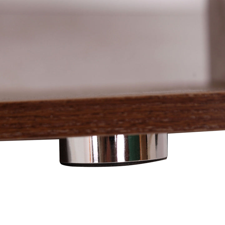 Modern 4-Tier S-Shaped Bookcase - Brown