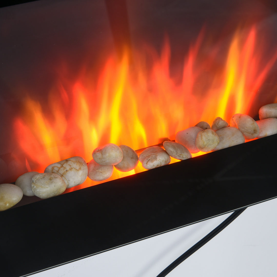 28.5" Electric Fireplace w/ Heater - Black