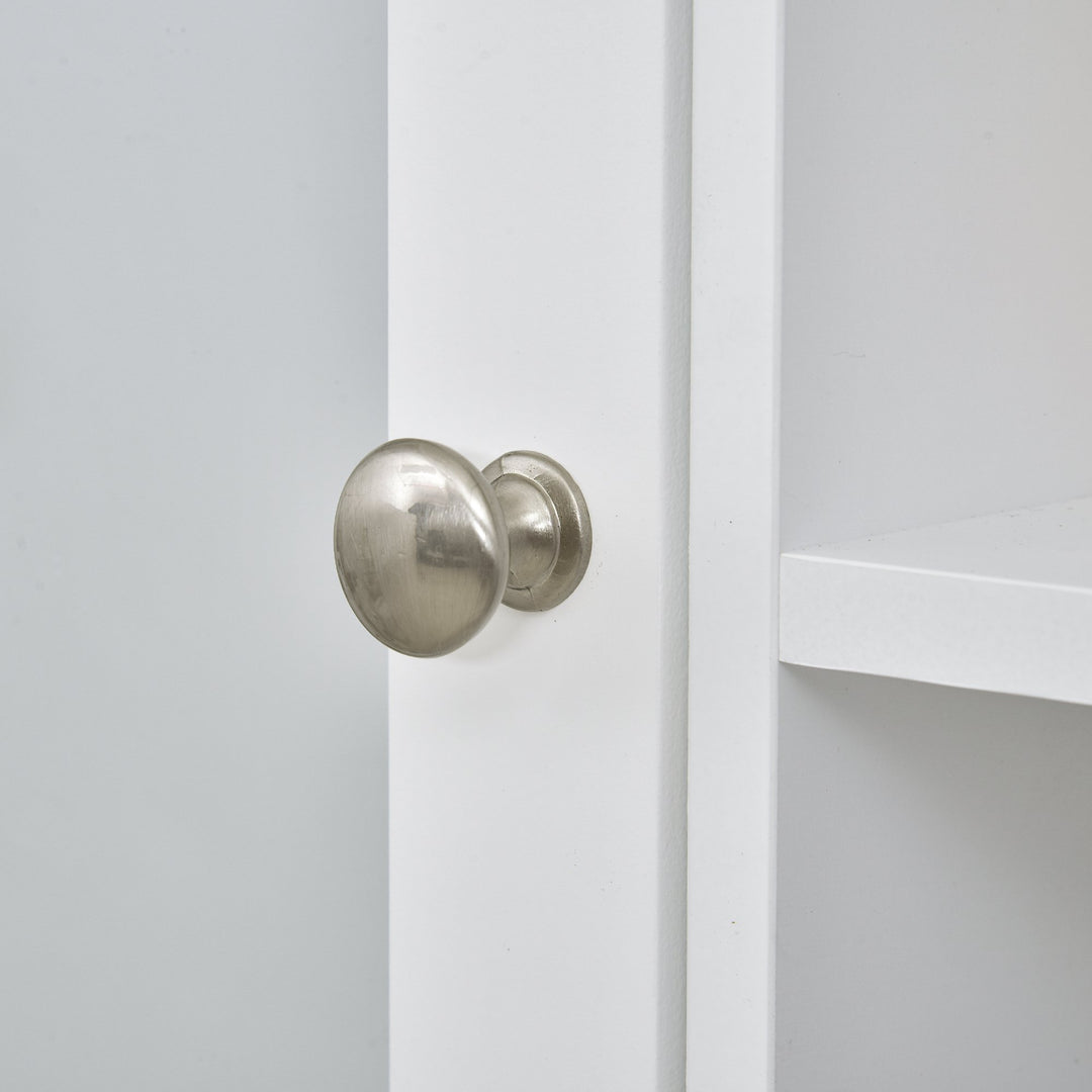 Wall-Mounted Bathroom Cabinet w/ Adjustable Shelf - White