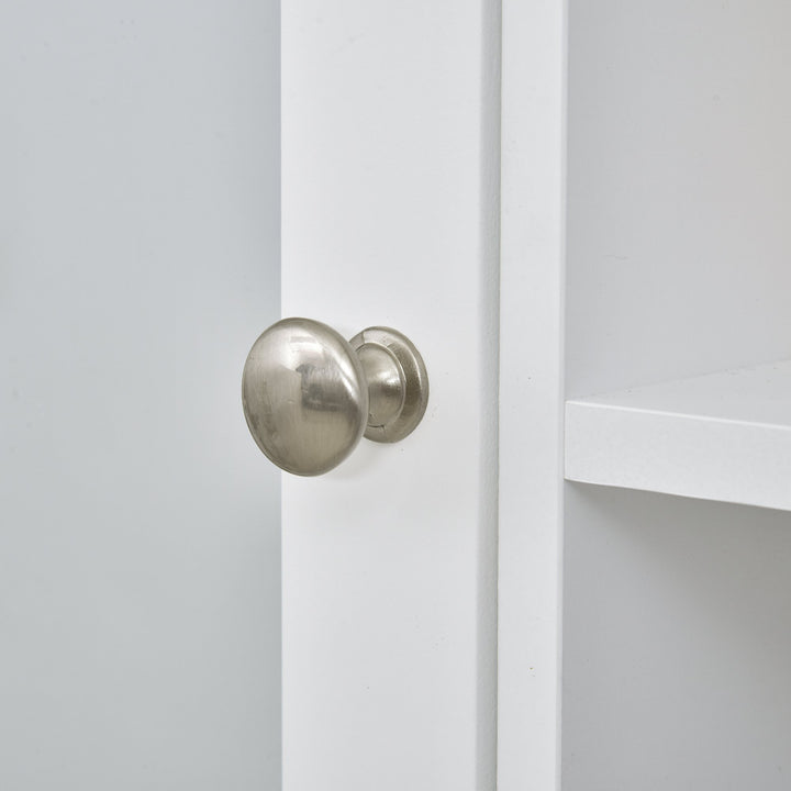 Wall-Mounted Bathroom Cabinet w/ Adjustable Shelf - White