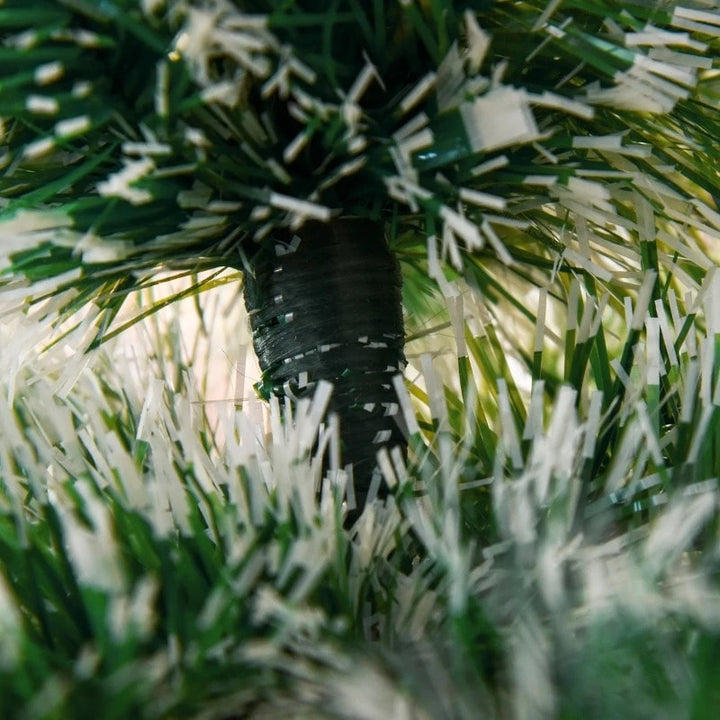 5ft Artificial Pine Christmas Holiday Tree w/ Snow Accents and Metal Base Xmas Decor - Green