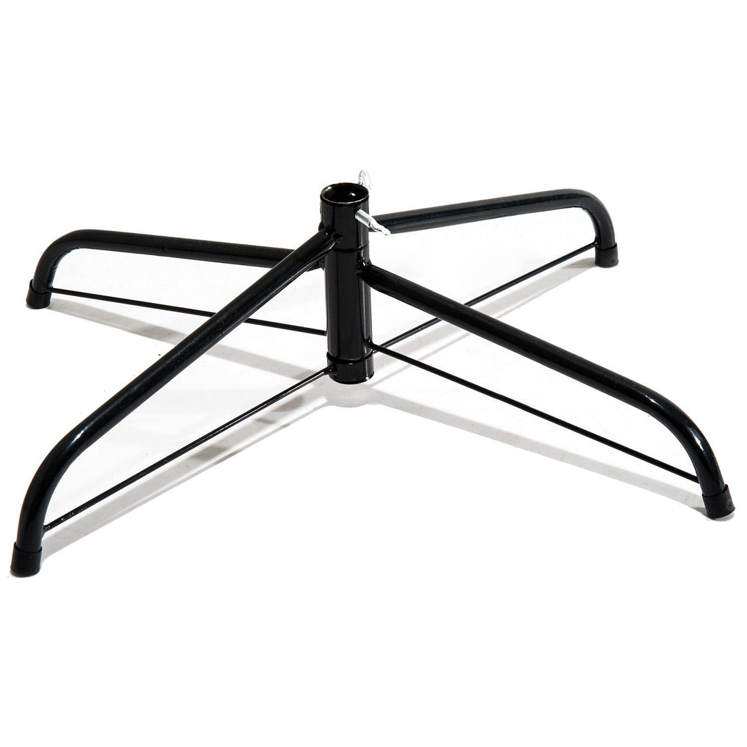 5ft Artificial Pine Christmas Holiday Tree w/ Snow Accents and Metal Base Xmas Decor - Green