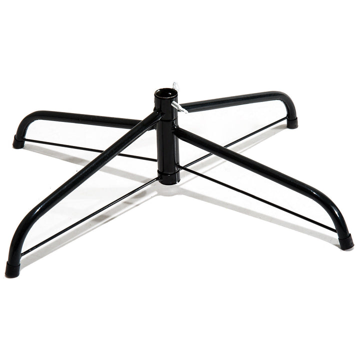 5ft Artificial Pine Christmas Holiday Tree w/ Snow Accents and Metal Base Xmas Decor - Green