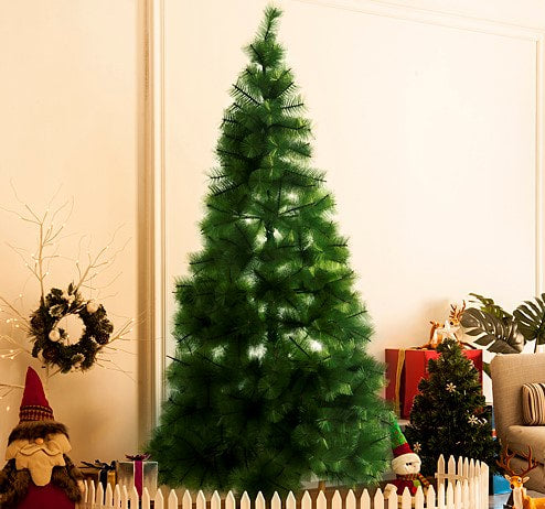 7ft 505-Tip Artificial Pine Holiday Christmas Tree w/ Metal Base Xmas Decor - Green