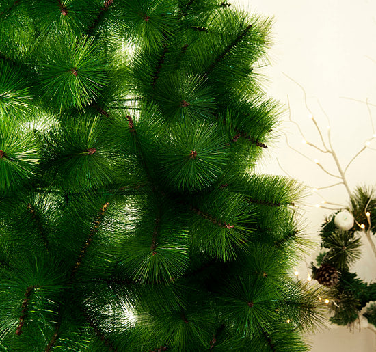 7ft 505-Tip Artificial Pine Holiday Christmas Tree w/ Metal Base Xmas Decor - Green