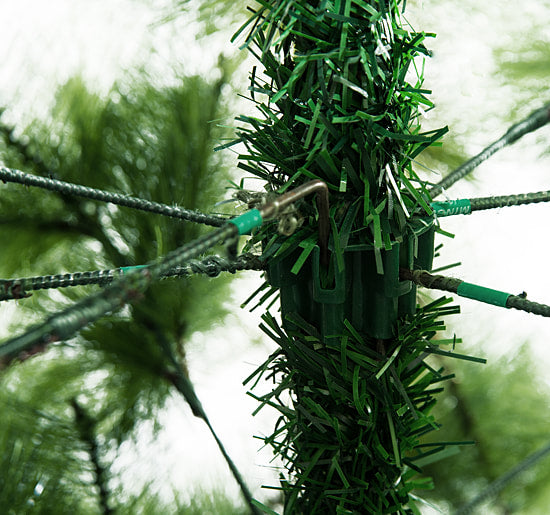 7ft 505-Tip Artificial Pine Holiday Christmas Tree w/ Metal Base Xmas Decor - Green