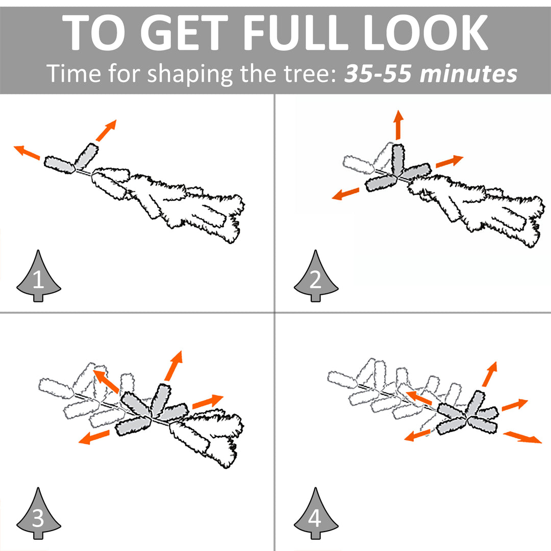 5ft 450-Tip Ombre Artificial Spruce Holiday Christmas Tree w Base Xmas - Pink & White Gradient