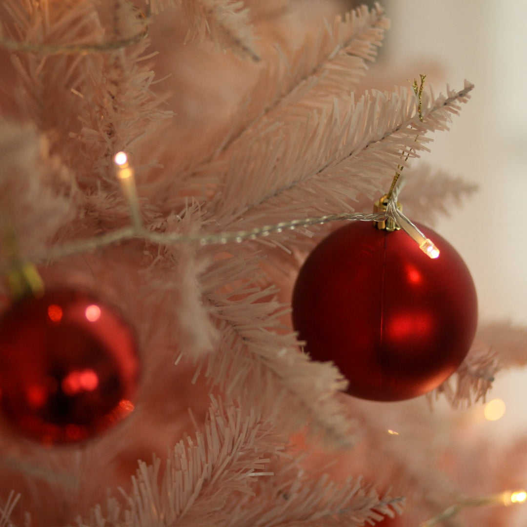 6ft 800-Tip Ombre Artificial Spruce Holiday Christmas Tree w Base Xmas - Pink & White Gradient