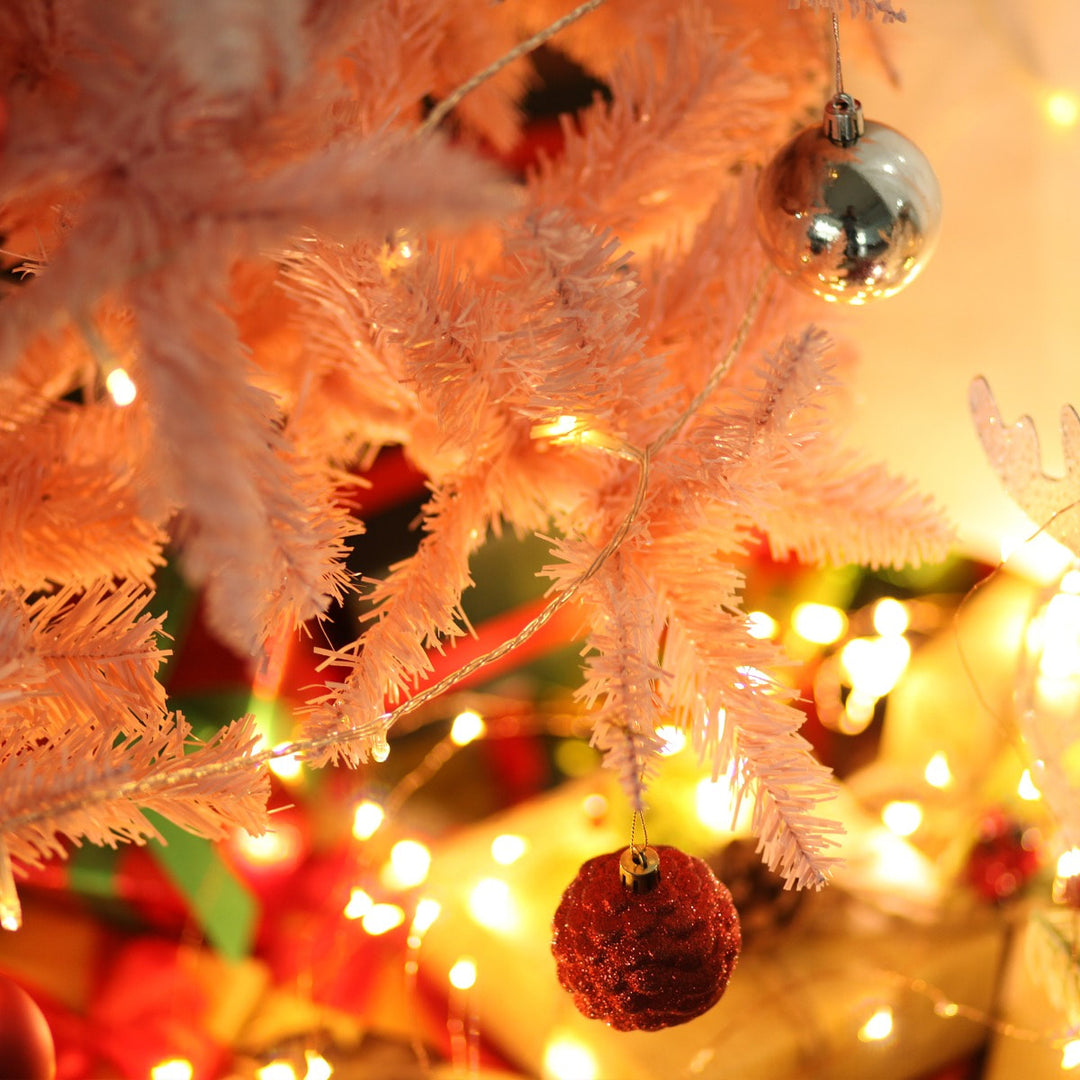 6ft 800-Tip Ombre Artificial Spruce Holiday Christmas Tree w Base Xmas - Pink & White Gradient