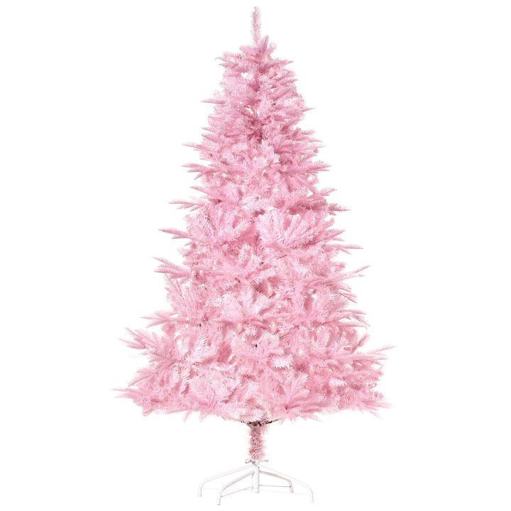 6ft 892-Tip Artificial Christmas Holiday Tree w Metal Base Xmas Decor – Pink