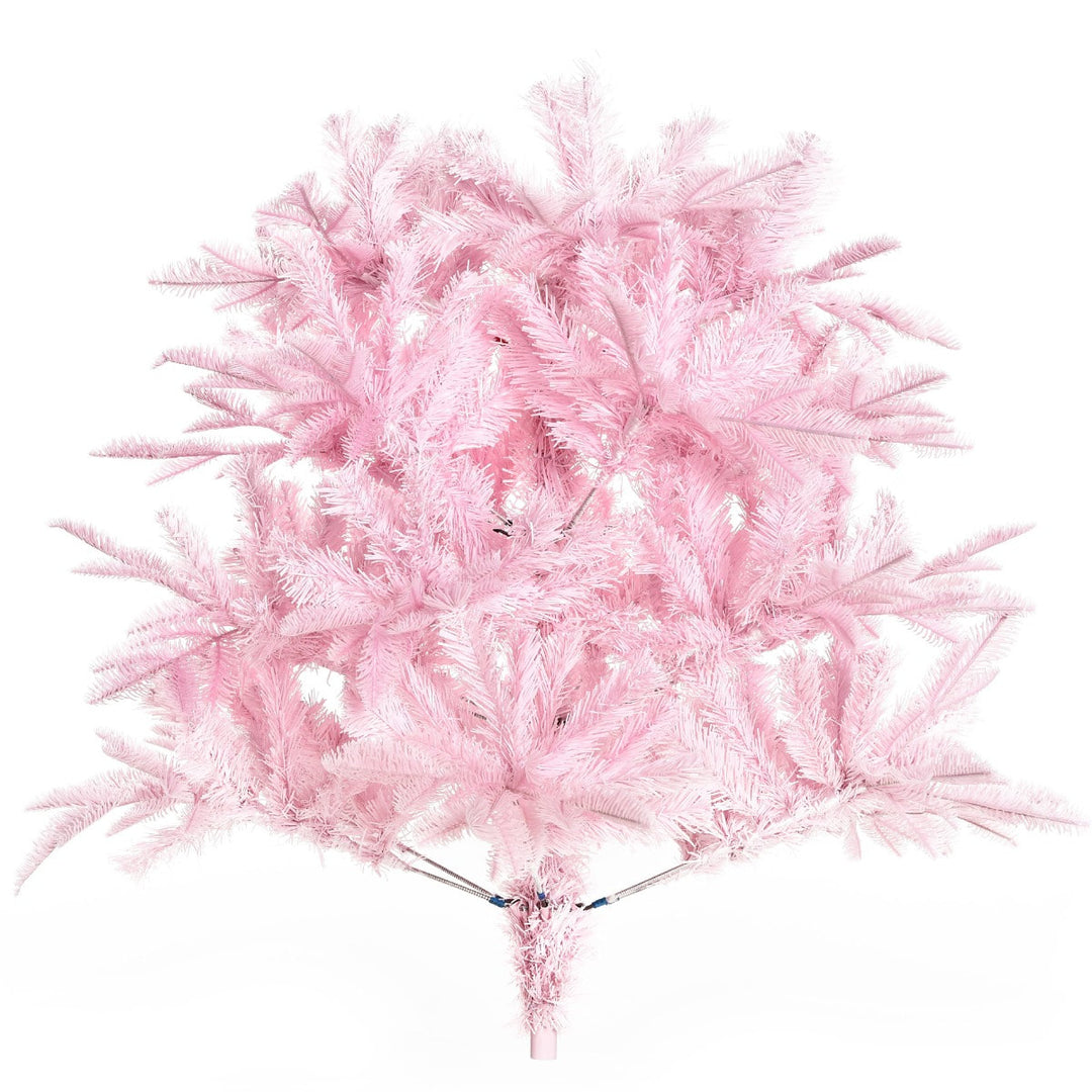 6ft 892-Tip Artificial Christmas Holiday Tree w Metal Base Xmas Decor – Pink