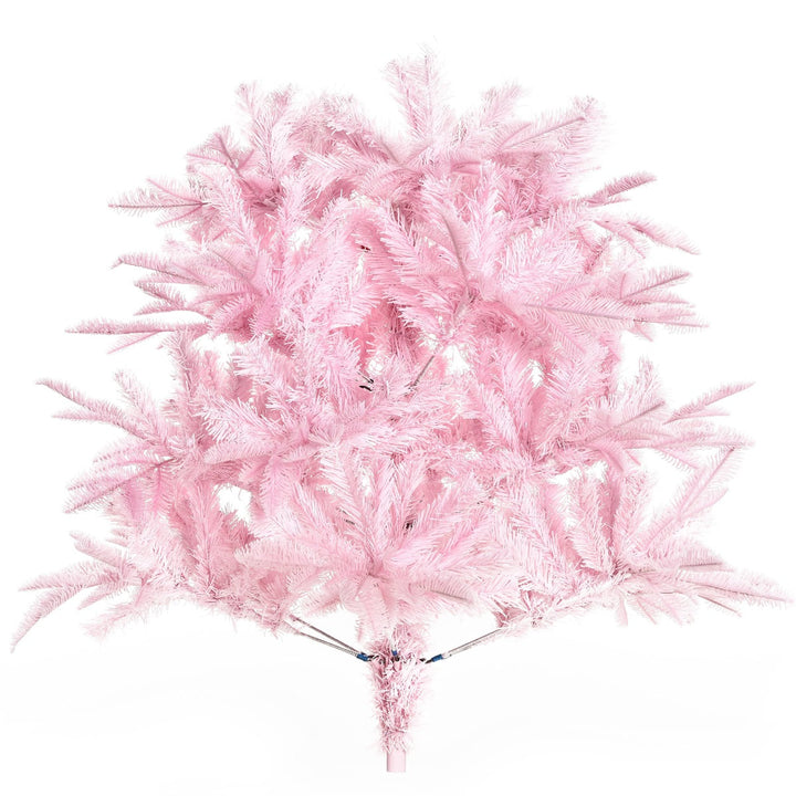 6ft 892-Tip Artificial Christmas Holiday Tree w Metal Base Xmas Decor – Pink
