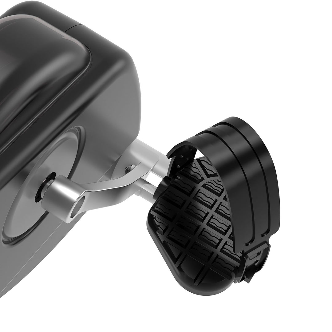 Compact Folding Adjustable Upright Stationary Exercise Bike w/ Resistance & LCD Display - Black