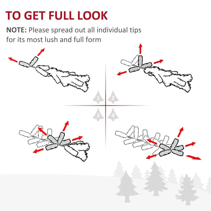 6ft 390-Tip Slim Pencil Artificial Christmas Holiday Tree w/ Base, Xmas Decor – White