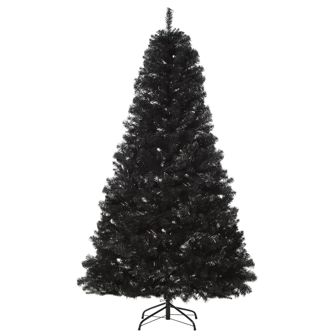7ft 1346-Tip Lush Artificial Christmas Holiday Tree w/ Foldable Base, Xmas Décor - Black