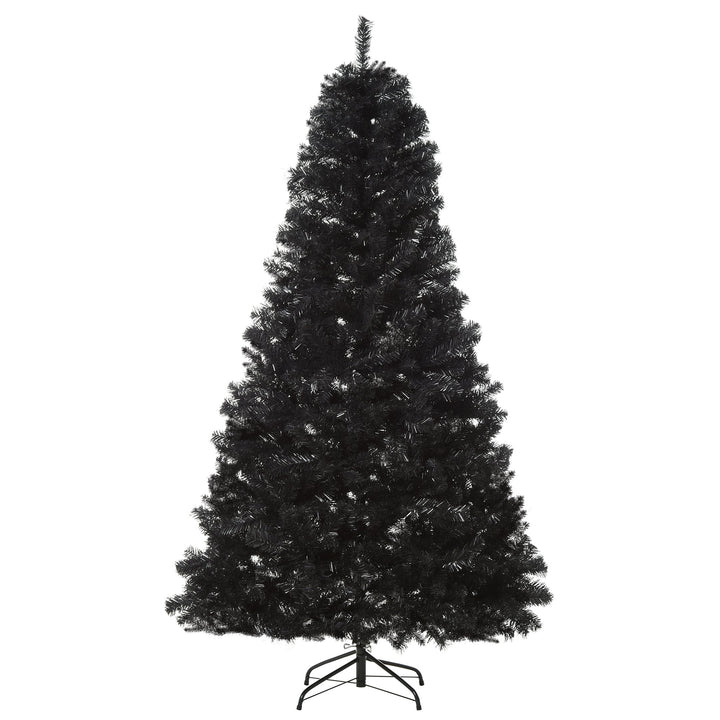 7ft 1346-Tip Lush Artificial Christmas Holiday Tree w/ Foldable Base, Xmas Décor - Black
